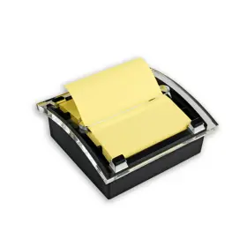 3m Ds330-bk Post It Note Dispenser Sticky Holder Black Base Clear Top Includes 50