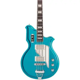 3039 Airline Guitars Map Bass - Metallic Blue 30 1/2 Inch Short Scale Electric New