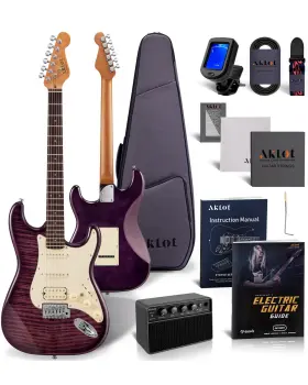 Aklot 746626937282 Stryde Electric Guitar With Coil-split Roasted Maple Neck Flame