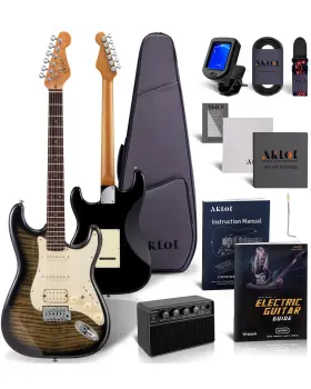 Aklot 746626937299 Stryde Electric Guitar With Coil-split Roasted Maple Neck Flame