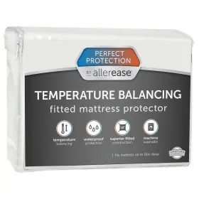 Allerease 022415032643 Queen Clean Boost Temperature Regulating Fitted Mattress Protector Oe