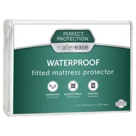 Allerease 022415036740 Queen Clean Boost Waterproof Fitted Mattress Protector Hypoallergenic