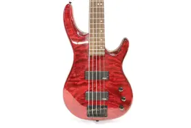 Aeb5 Alvarez - 5 String Bass Guitar Blood Red Quilted Maple With Gig Bag