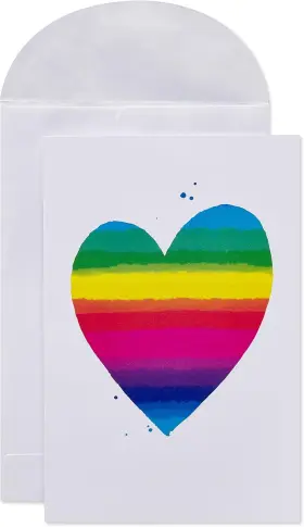 6901501 American Greetings Blank Cards With Envelopes Rainbow Heart Stationery