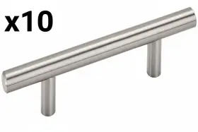 Amerock 026634355286 10 X Bar Pulls 3 Inch 76mm Center-to-center Satin Nickel Cabinet Pu