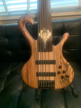 Gt007 Antoniotsai 7 String Fretless Thru-body Abalone Inlay Custom Bass With Soft Bag