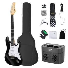 Aodsk 974012224690 Electric Guitar With Amp Beginner Kit 39 Inch Solid Body Full Size All