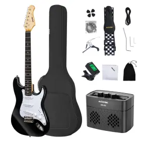 Aodsk 974012224737 Electric Guitar With Amp Beginner Kit 39 Inch Solid Body Full Size All Access