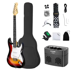 Ast-sss170 Aodsk Electric Guitar With Amp Beginner Kit 39 Inch Solid Body Full Size All Access