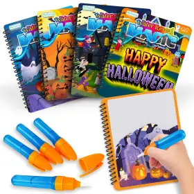 Ac-3429 Artcreativity Halloween Boo Basket Stuffers For Toddlers 4 Pack Water Coloring