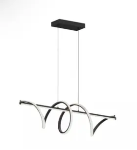 Artika 846979047055 Coda Modern Led Pendant Light 5 Cct Black