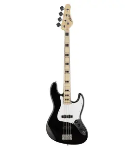 Ajb300bk Austin Classic Double Cutaway Bass Black