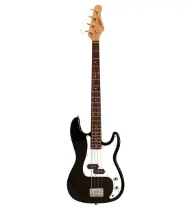 Apb200bk Austin Classic Double Cutaway Bass - Black