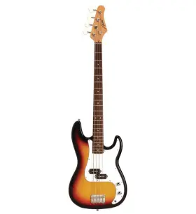 Apb200sb Austin Classic Double Cutaway Bass Sunburst -