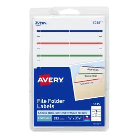 5235 Avery File Folder Labels On 4 Inch X 6 Sheets Removable Adhesive Assorted 2/3