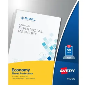 74090 Avery Clear Economy Sheet Protectors Top Load 50 Document