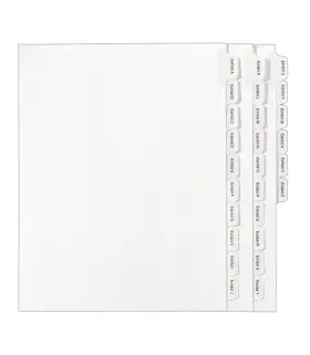 82105 Avery Collated Legal Dividers Allstate Style Letter Size Exhibit A-z Tab Set