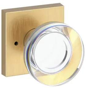Baldwin 823079651283 Pv.ccy.csr Contemporary Crystal Privacy Door Knob Set - Brass