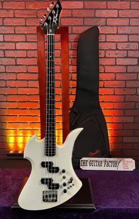 Mockingbirdbass-0323-u Bc Rich B.c. Mockingbird Bass Inch La California Usa Neck Plate. Vintage 80s Whit