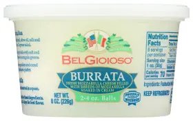Belgioioso 031142001143 Burrata Mozzarella Ball 8 Oz Ounce