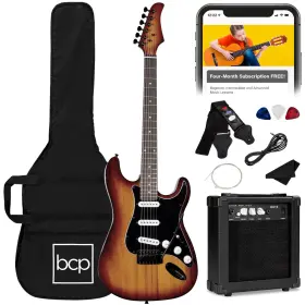 Sky5923 Best Choice Products 39in Full Size Beginner Electric Guitar Starter Kit With Case Strap 10w Amp S