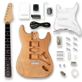 Bexgears 739189965564 Diy Electric Guitar Kits Okoume Body Maple Neck And Composite Ebony F