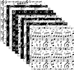 Bhnacier 313096882857 24 Sheets Music Notes Scrapbook Paper 11.8 X Inch Musical Pattern Pap