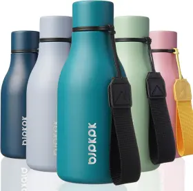 Bjpkpk 726084858329 Insulated Water Bottles 12oz Stainless Steel Metal Bottle With Str