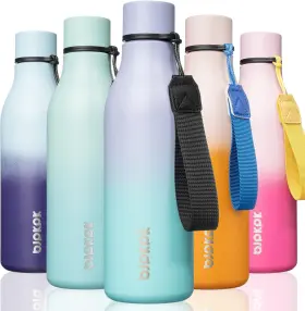 Eu18 Bjpkpk Insulated Water Bottles 18 Oz Stainless Steel Metal Bottle With St