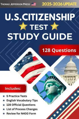 Branded 798267273848 American Citizenship Study Guide 2025-2026 With 128 Official Uscis Questions New