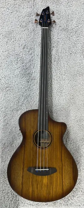 Psco49fcemymy Breedlove Pursuit Exotic S Concerto Fretless Acoustic Electric Bass Guitar