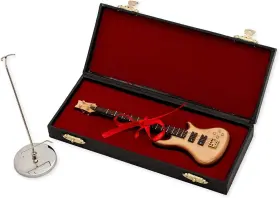 6110572 Broadway Gift Natural Wood Bass Electric Guitar With Case 7 Inch Multicolor