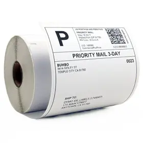 Bub-lbl4xl-1744907-8p Buhbo Compatible With Dymo Labelwriter 4xl 4 Inch X 6 Shipping Label 1744907 White