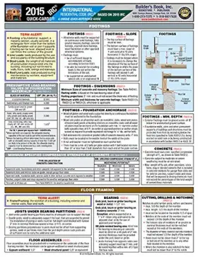 43178-96162 Builders Book Inc. 2015 International Residential Code Irc Quick-card