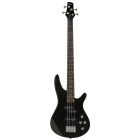 Bullfighter 766845639736 Electric Bass Guitar 4 Strings Full Size Beginner Kit Black Starter Gig B