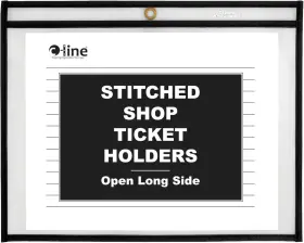 49911 C-line Products Inc. Stitched Shop Ticket Holders Both Sides Clear Open Long Side 11 X 8.5
