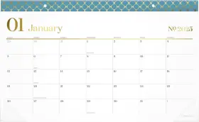 1606-705-12-25 Cambridge 2025 Desk Calendar Pad Monthly 17-3/4 Inch X 11 Compact