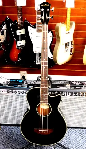 Cfb71bk Carlo Robelli Acoustic-electric Bass Guitar Gloss Black Very Nice