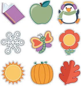 120638-ec Carson Dellosa Education 150pc Summer Fall Winter Spring Decor Autumn Leaves