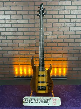 Lb75-0429-u Carvin Lb75 Active 5 String Neck-through- Natural Koa Electric Bass - Usa With