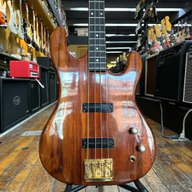 Lb90 Carvin Usa All-koa Bass Guitar 1987 Natural Without Riginal Hard Case