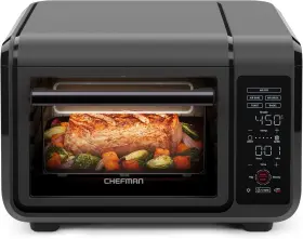 4-slice Chapman 810087847081 Chefman Air Fryer Toaster Oven Combo 450 F Open Box