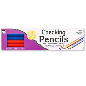 65045 Charles Leonard Checking Pencil Combination Red And Blue Colored Leads 12/box