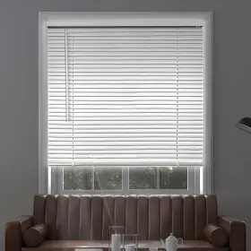 Chicology 810049889135 Midnight White Cordless Blackout Vinyl Mini Blind With 1 Inch Slats - 31 W X