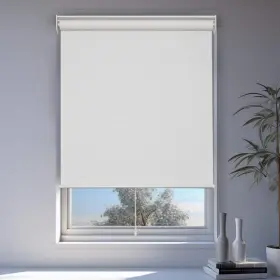 Chicology 840459902131 Cordless Light Filtering Window Roller Shade Natural Weave Woven White 45 Inch W
