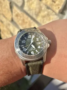 Bj7100-23x Citizen Promaster Gmt Dual Time Land Eco-drive World Watch