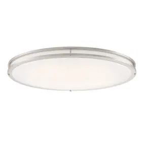 Commercial Electric 046335120372 2 Inch Modern Brushed Nickel Dimmable Integrated Led Flush Mount