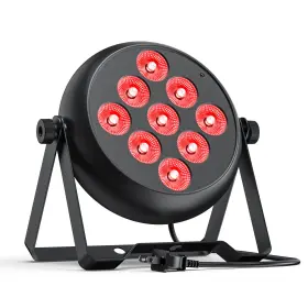 Zq01636 Coolighine Rgbw 9x18w Led Stage Lighting With Remote Par Can Dmx Show Party Dj Disco Light