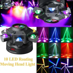 Zq02245 Coolighine 6 Arm Rgbw Stage Light 150w Led Beam Moving Head Laser Dj Disco Party Club