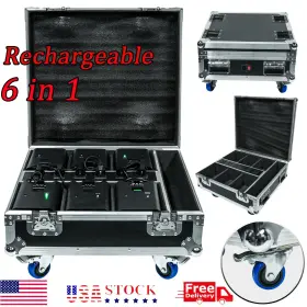 Zq15013 Coolighine 2pcs Rechargeable Flight Case With Wheels
